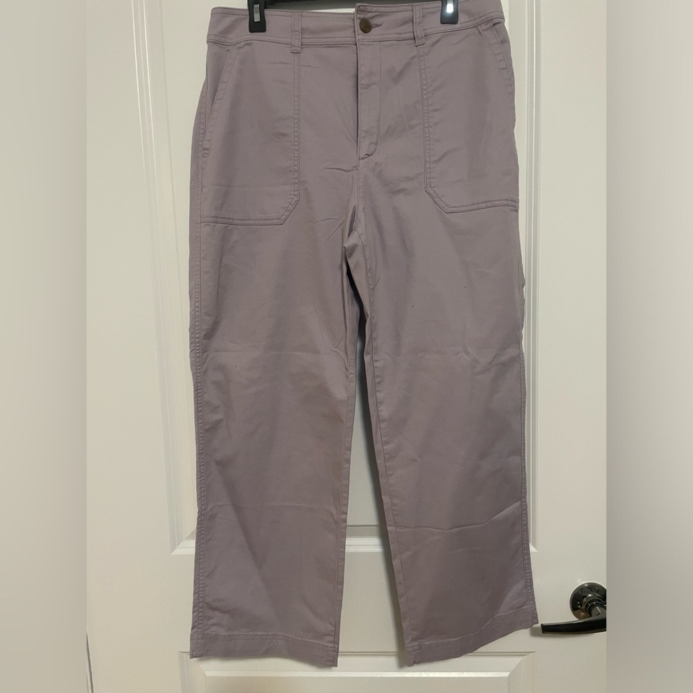 GAP Girlfriend khaki wide leg pants, lavender purple size 12
